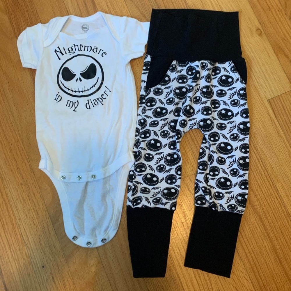 Black and White Kids One Piece Set
